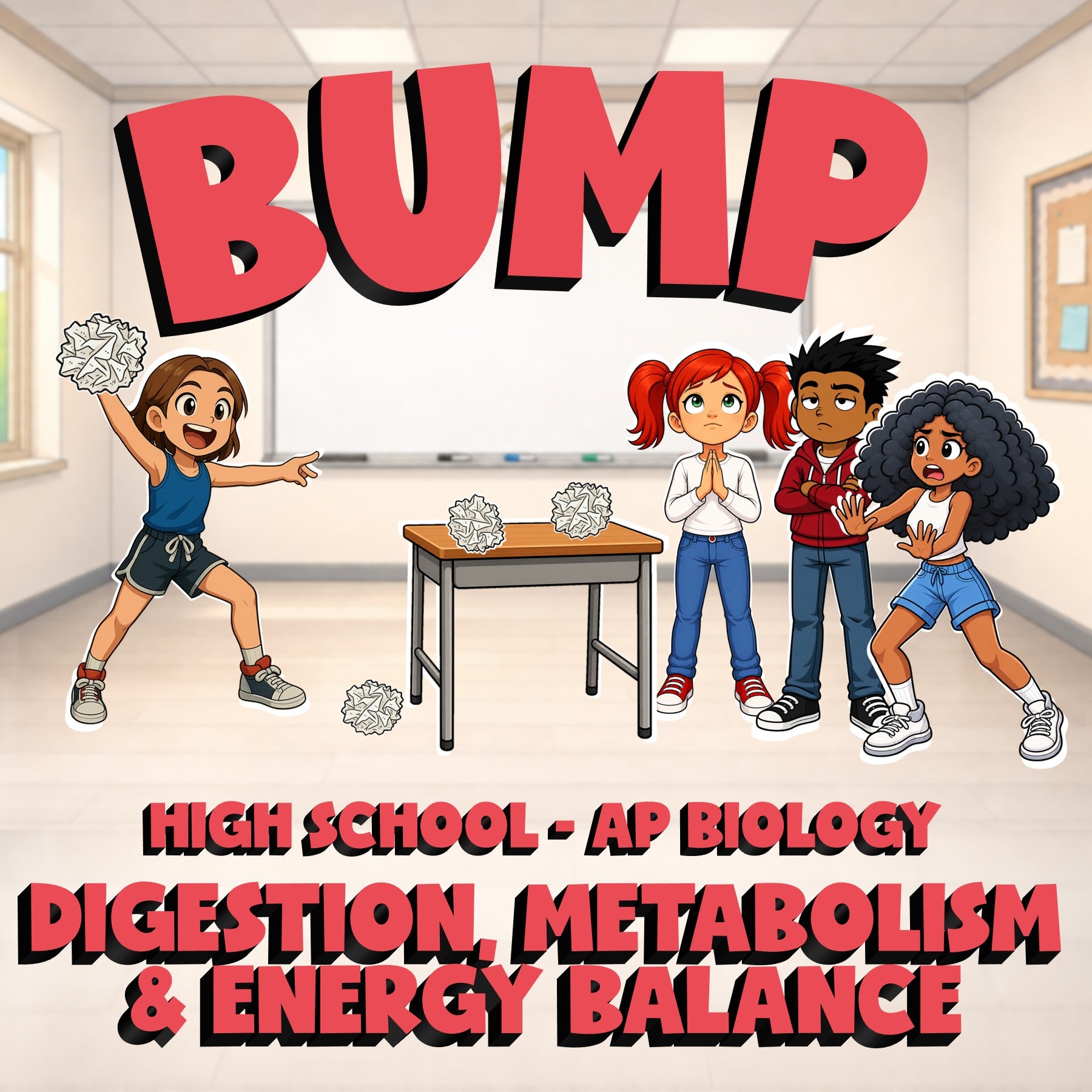 Digestion, Metabolism & Energy Balance BUMP Science Game - No Prep AP Biology