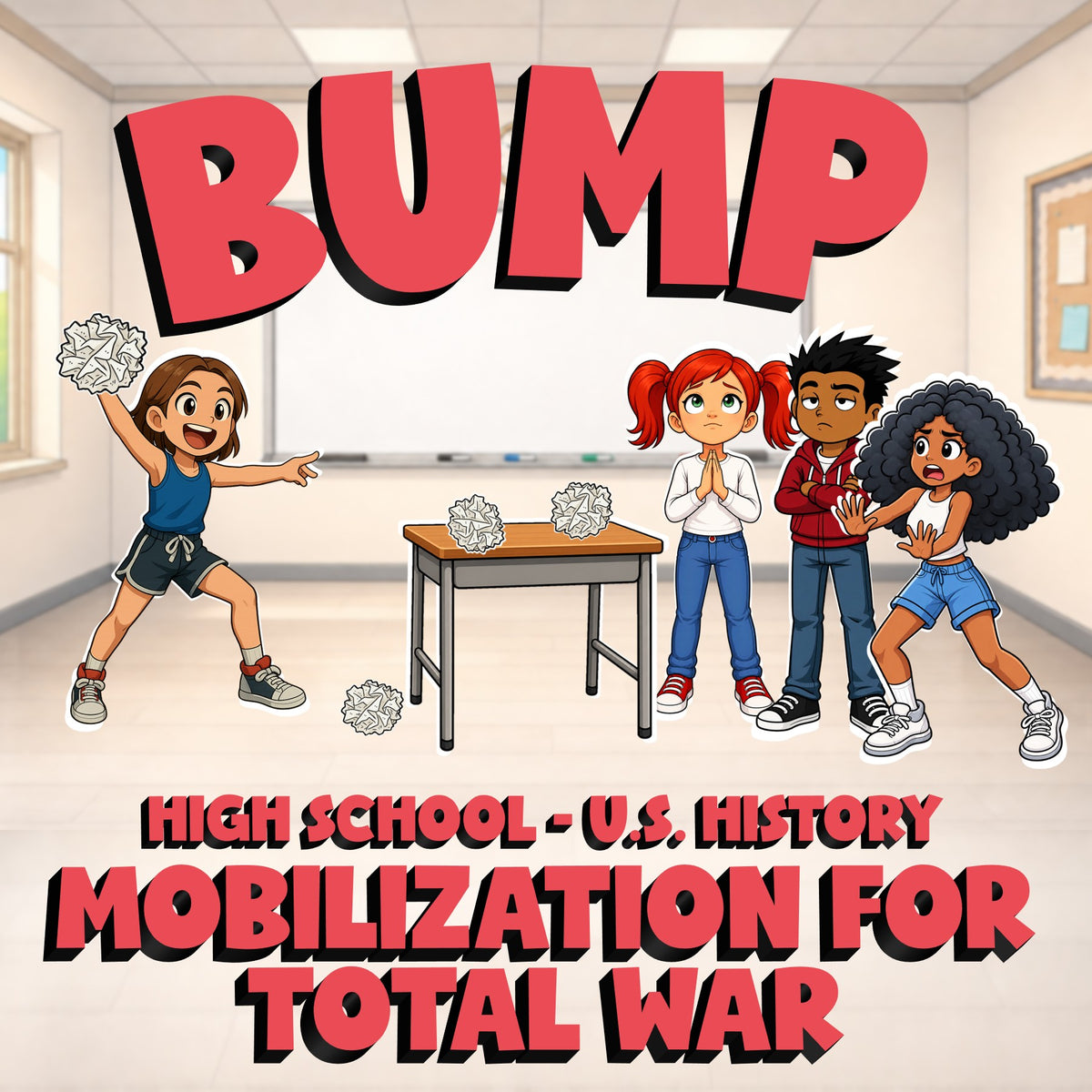 Mobilization for Total War BUMP U.S. History Game - No Prep Review Activity