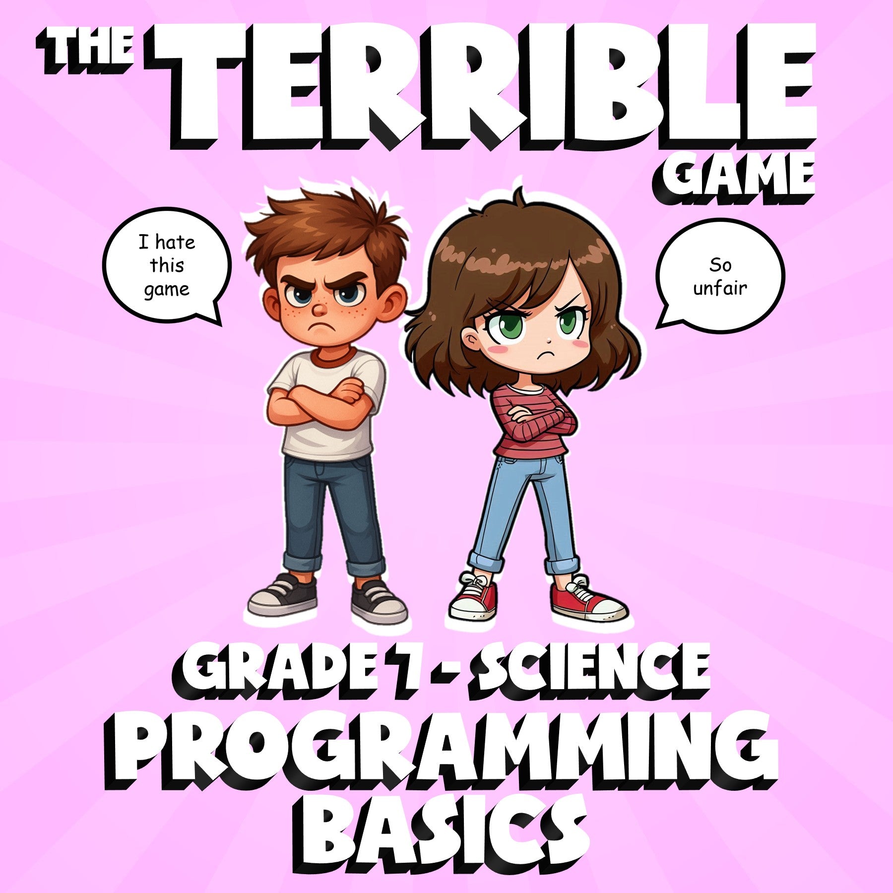 Programming Basics THE TERRIBLE GAME - No Prep Grade 7 Science Review Activity