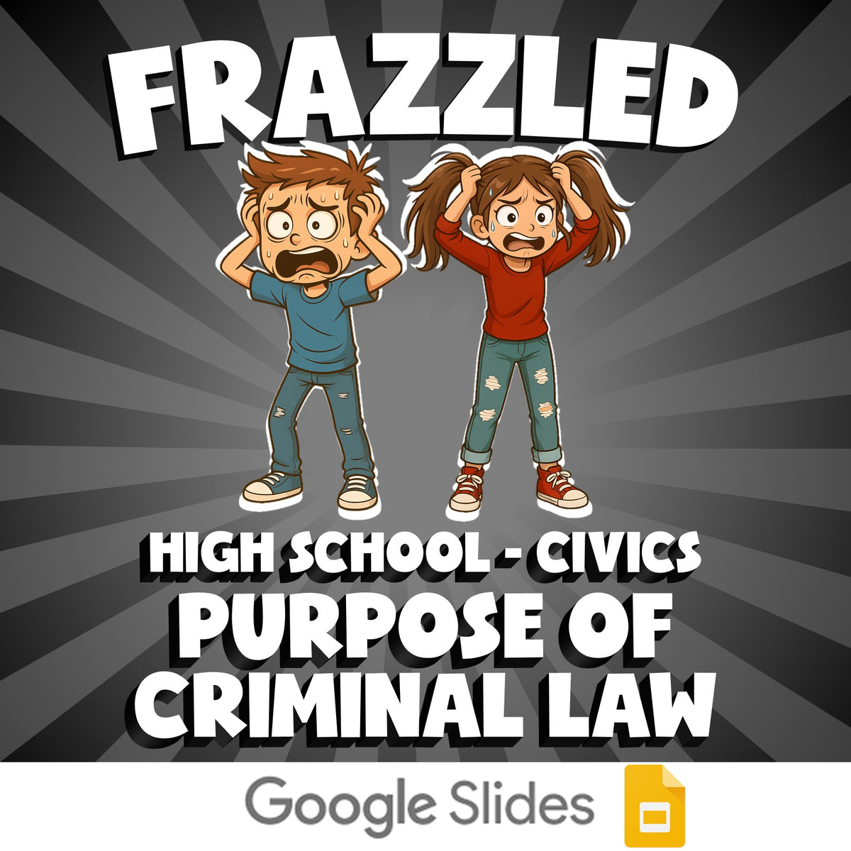 Purpose of Criminal Law FRAZZLED Civics Game - No Prep Review Activity