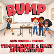 Temperature & Heat Applications BUMP Science Game - No Prep Physics Review