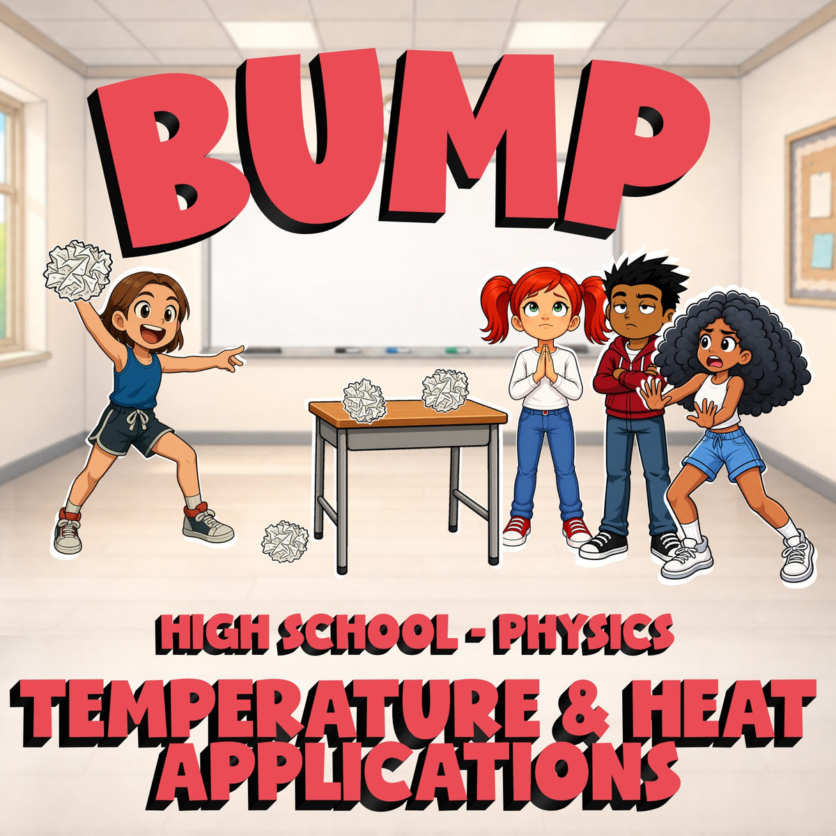 Temperature & Heat Applications BUMP Science Game - No Prep Physics Review