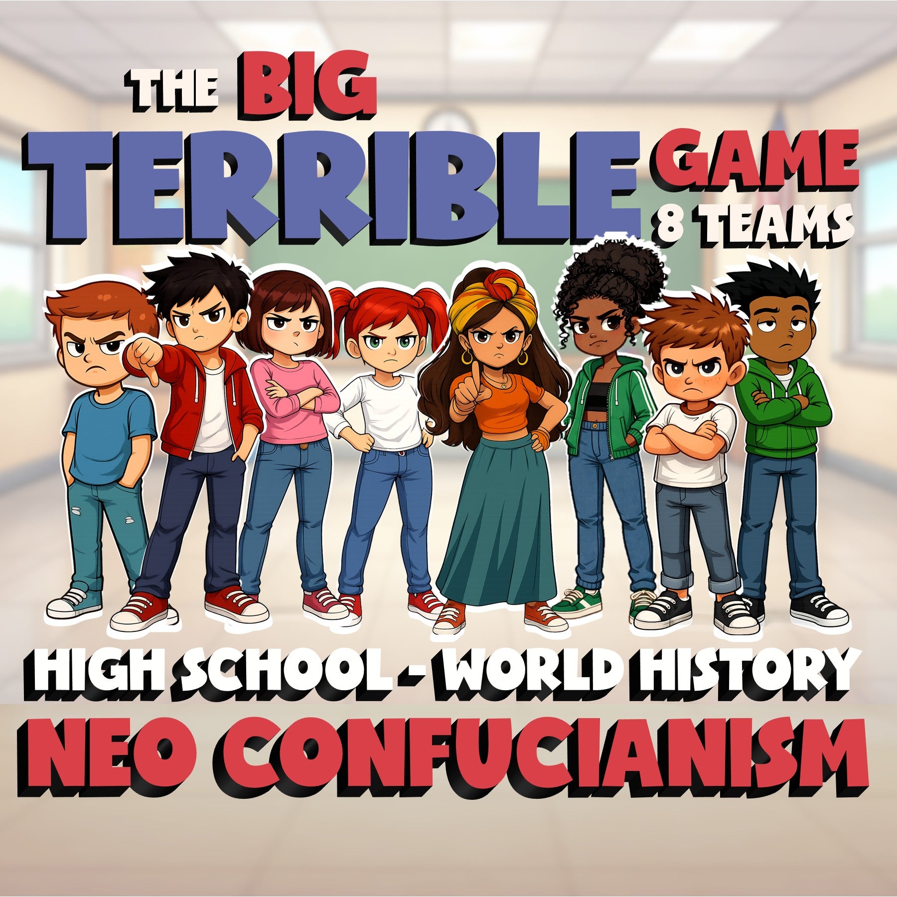 Neo Confucianism BIG TERRIBLE GAME - No Prep World History Review Activity