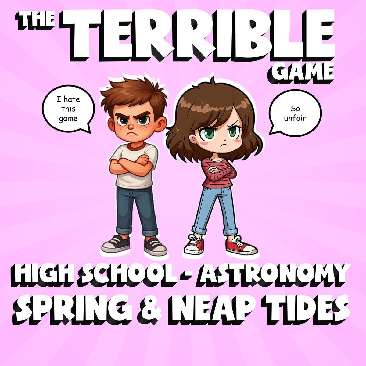 Spring & Neap Tides THE TERRIBLE GAME - No Prep Astronomy Science Review