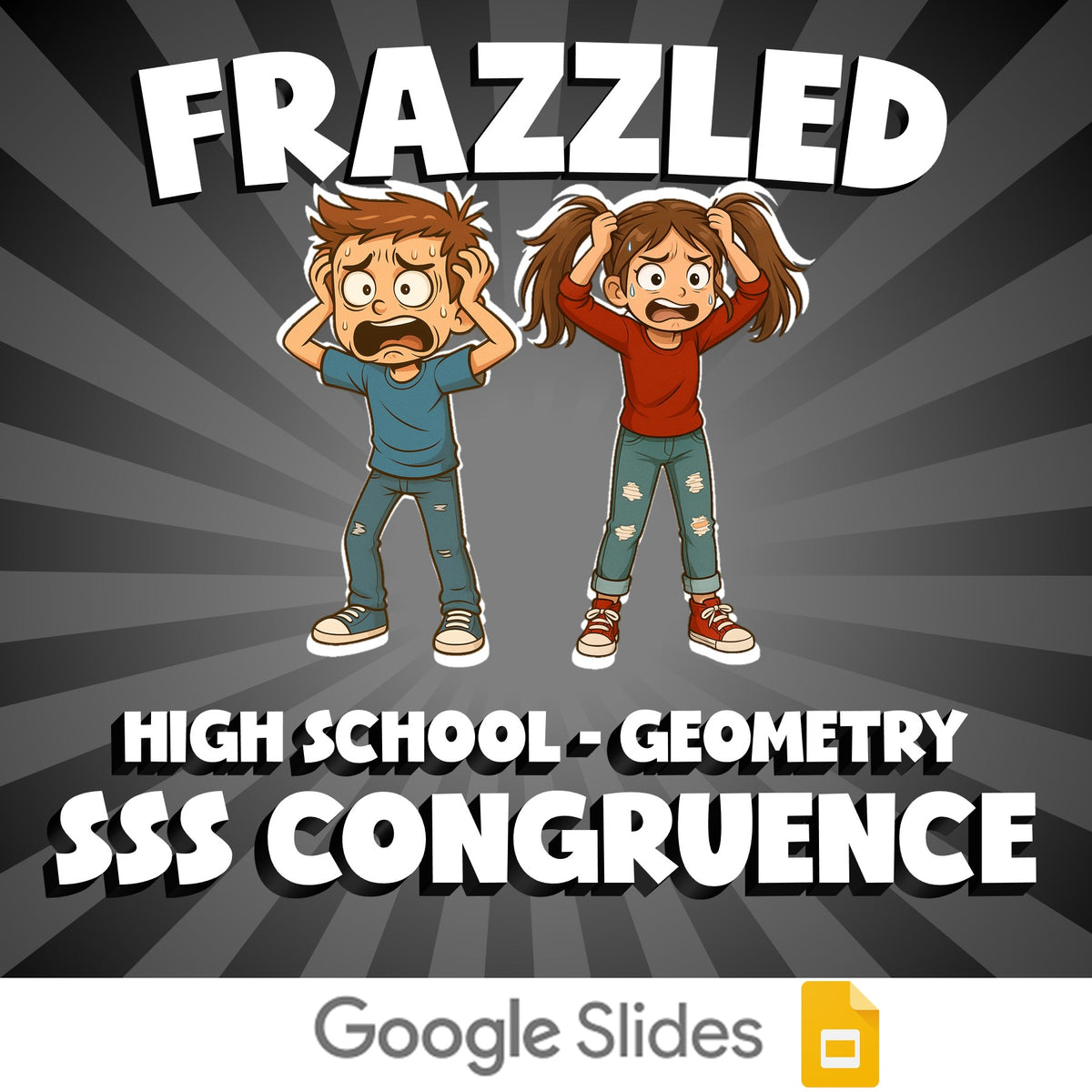 SSS Congruence FRAZZLED Math Game - No Prep Geometry Review Activity