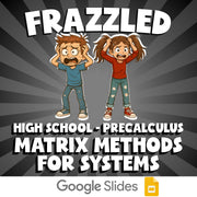 Matrix Methods for Systems FRAZZLED Math Game - No Prep PreCalculus Review
