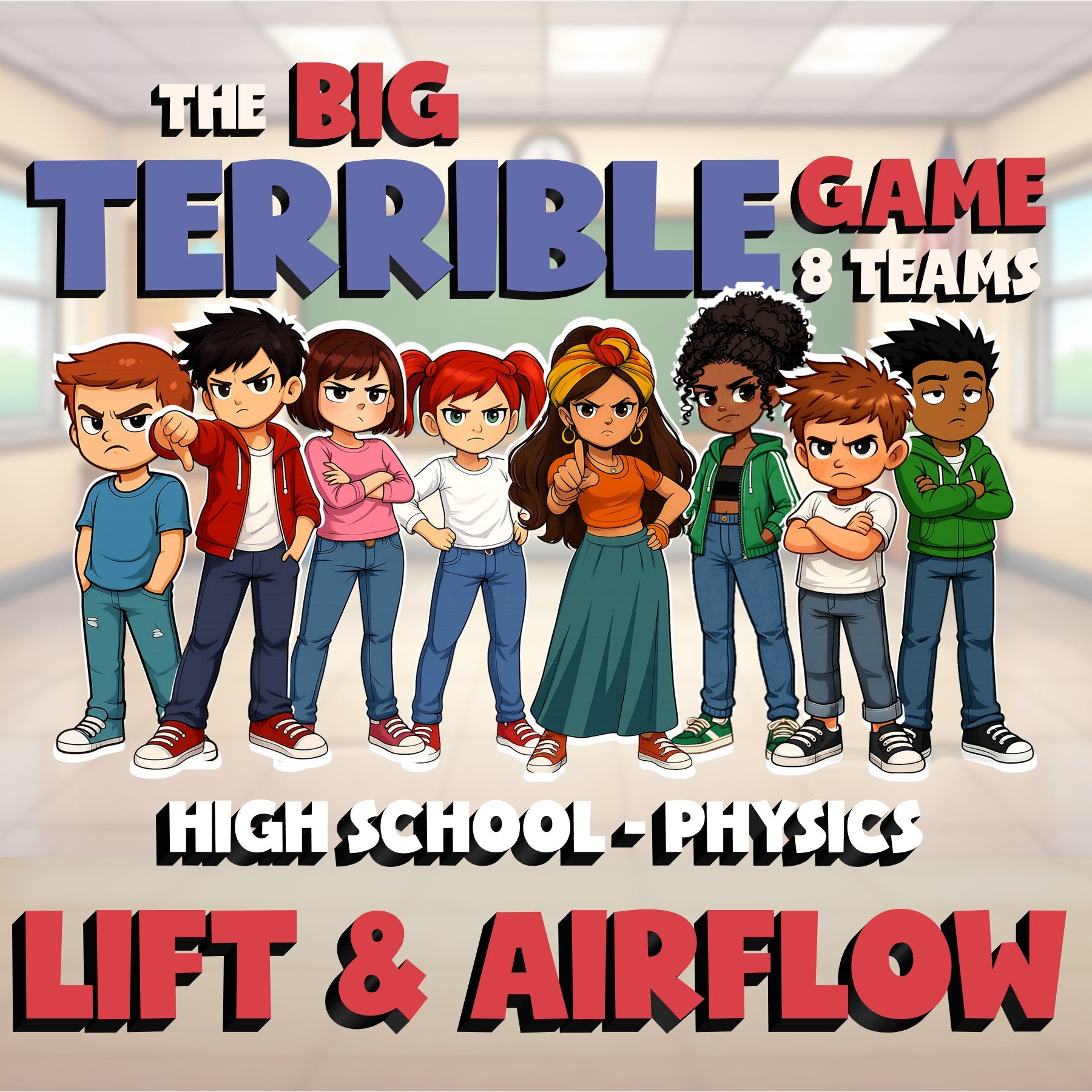 Lift & Airflow BIG TERRIBLE GAME - No Prep Physics Science Review Activity