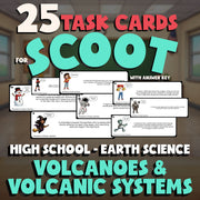 Volcanoes & Volcanic Systems SCOOT TASK CARDS Game - No Prep Earth Science