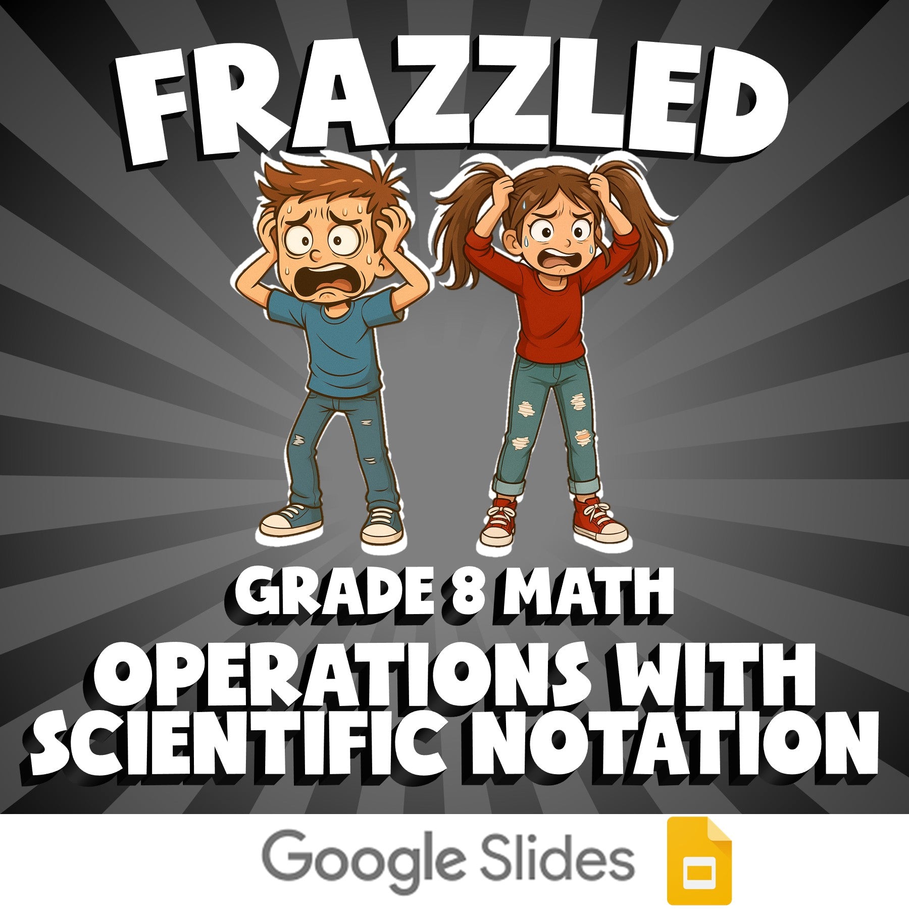 Operations with Scientific Notation FRAZZLED Math Game - No Prep Grade 8 Review