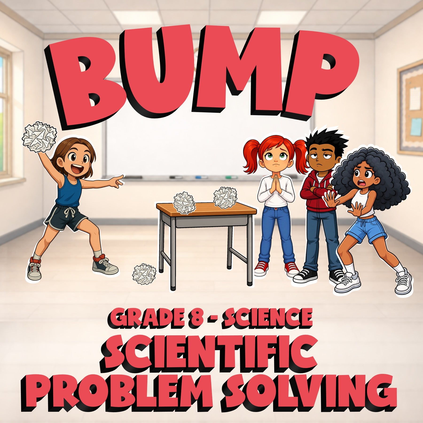 Scientific Problem Solving BUMP Science Game - No Prep Grade 8 Review Activity