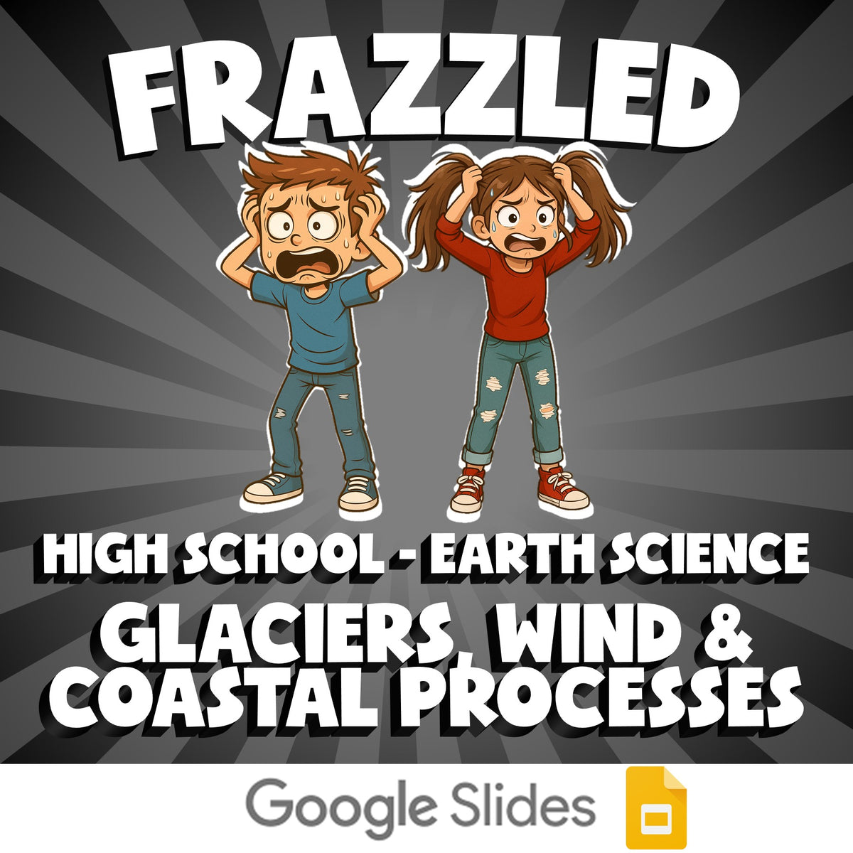 Glaciers, Wind & Coastal Processes FRAZZLED Game - No Prep Earth Science Review
