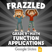 Function Applications FRAZZLED Math Game - No Prep Grade 9 Review Activity