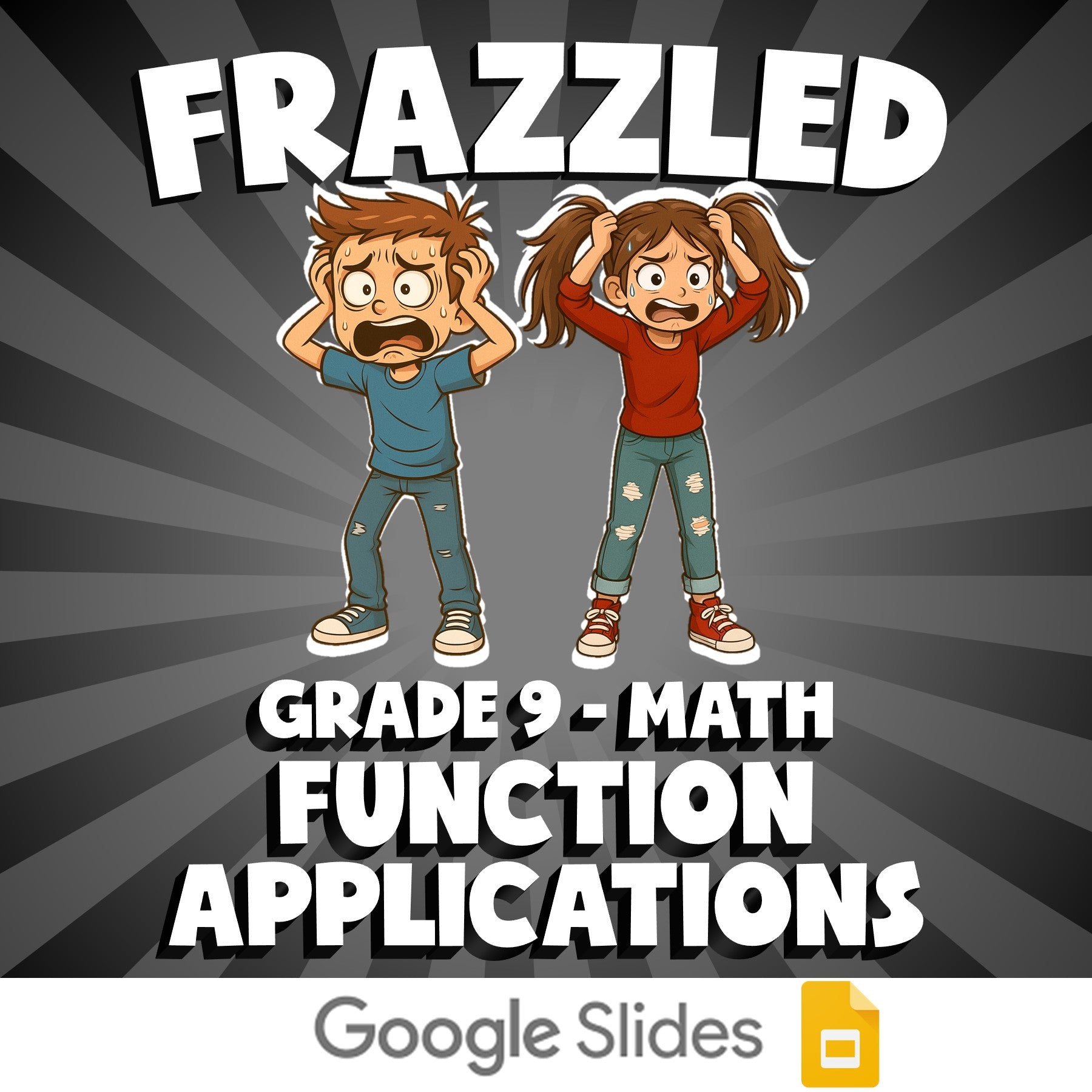 Function Applications FRAZZLED Math Game - No Prep Grade 9 Review Activity