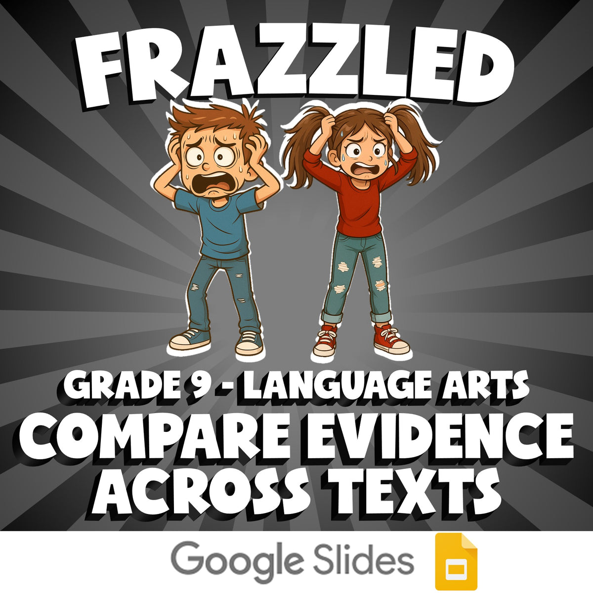 Compare Evidence Across Texts FRAZZLED ELA Game - No Prep Grade 9 Review