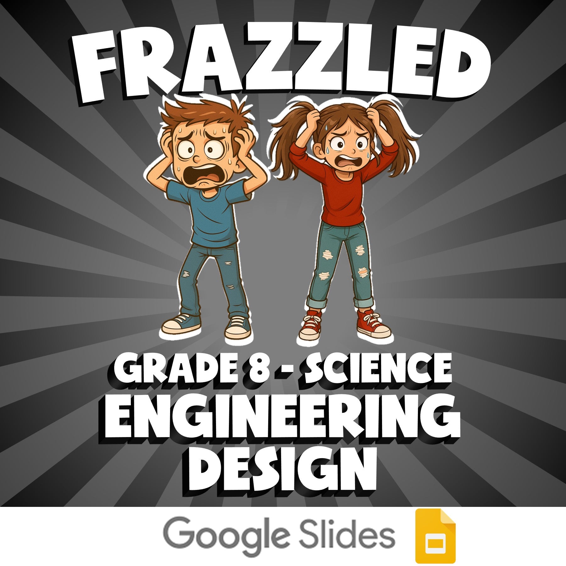 Engineering Design FRAZZLED Science Game - No Prep Grade 8 Review Activity