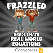 Real World Equations FRAZZLED Math Game - No Prep Grade 7 Review Activity
