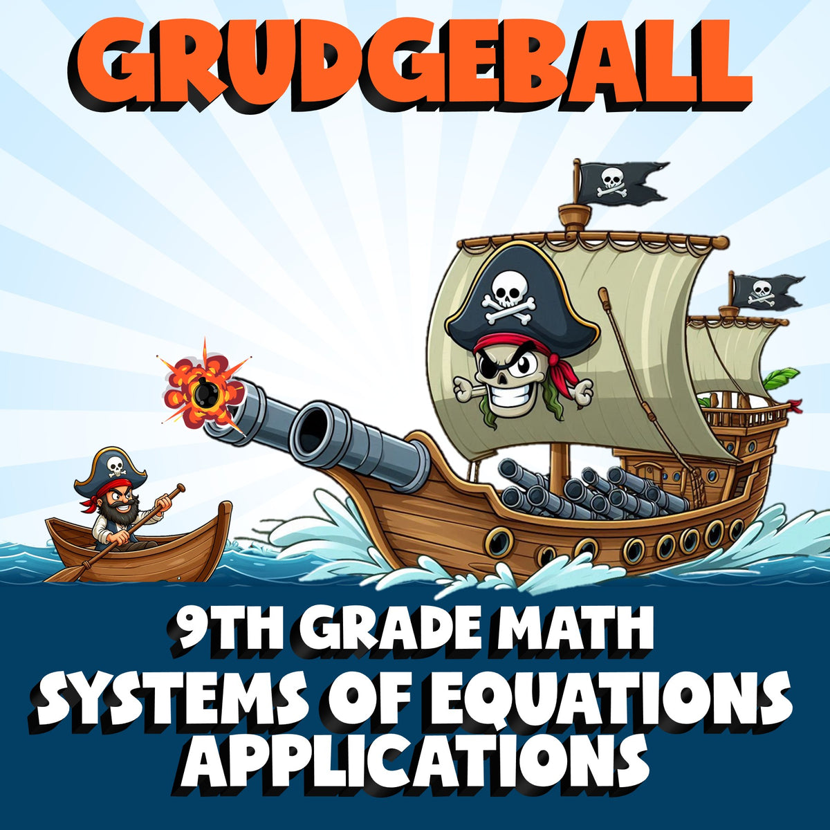 Systems of Equations Applications GRUDGEBALL Math Game - No Prep Grade 9 Review