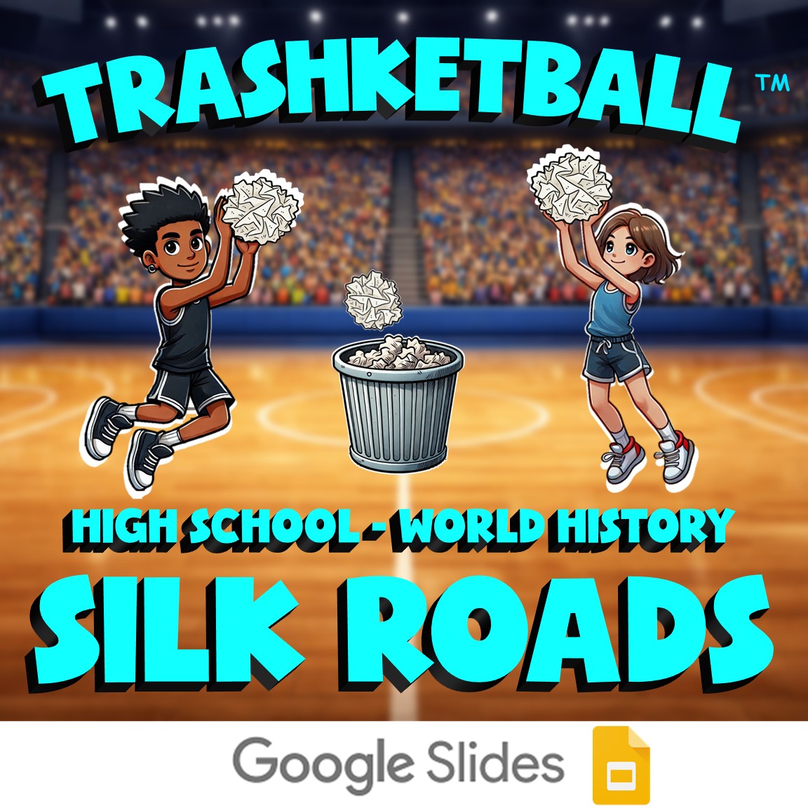 Silk Roads TRASHKETBALL Game - No Prep World History Review Activity