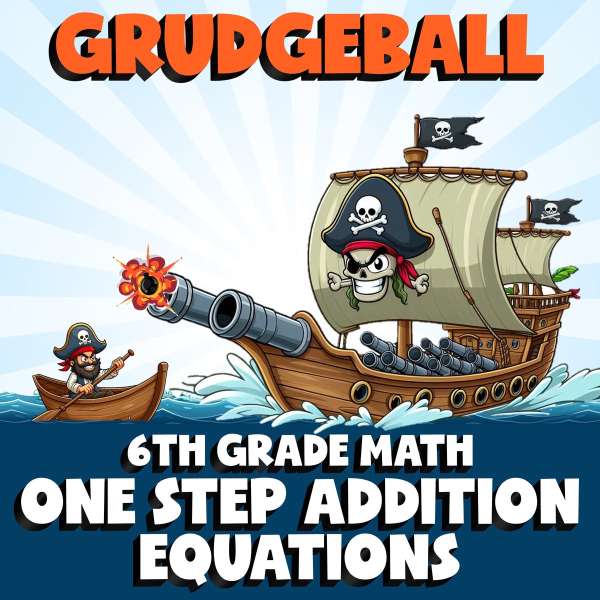 One Step Addition Equations GRUDGEBALL Math Game - No Prep Grade 6 Review