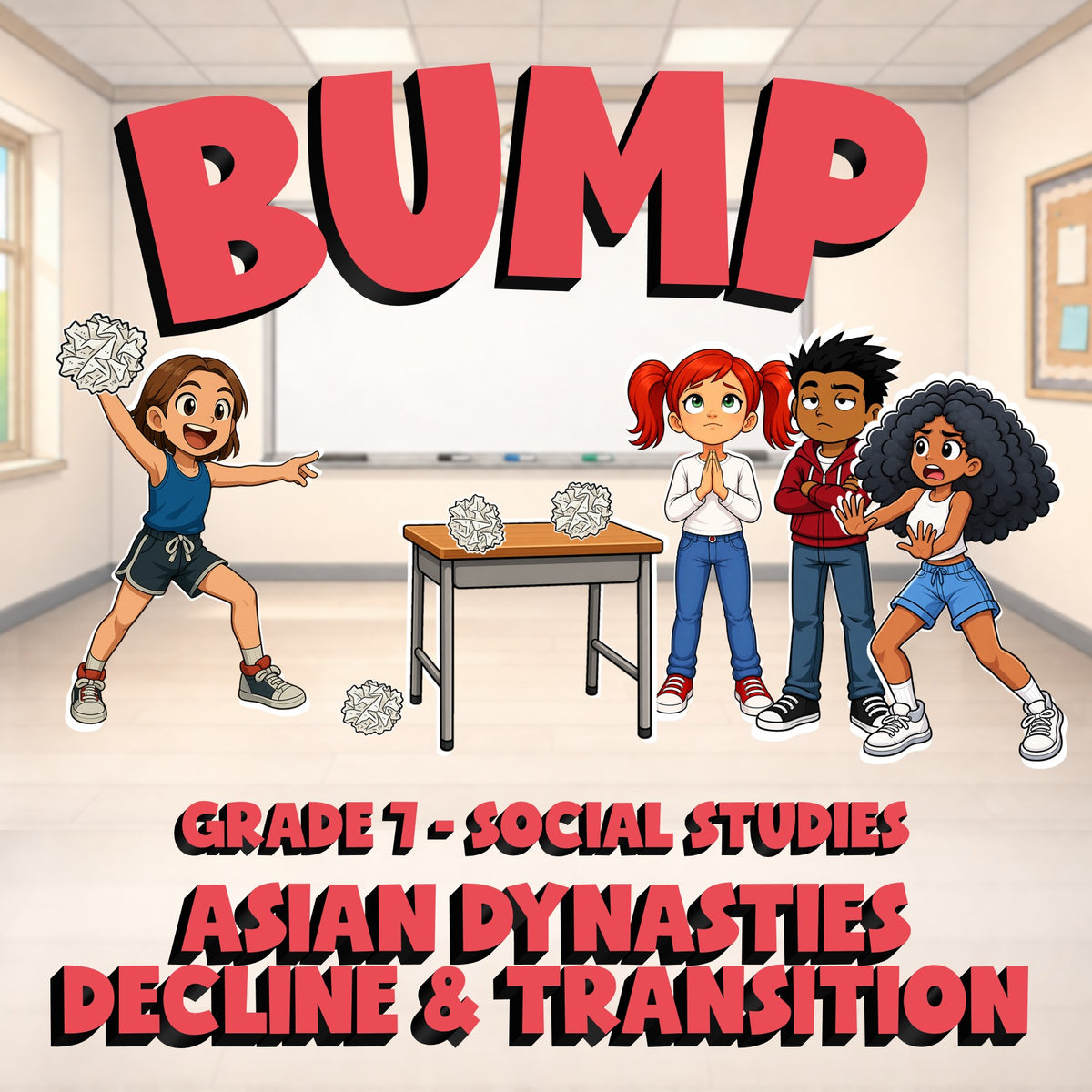 Asian Dynasties Decline & Transition BUMP Socials Game - No Prep Grade 7 Review