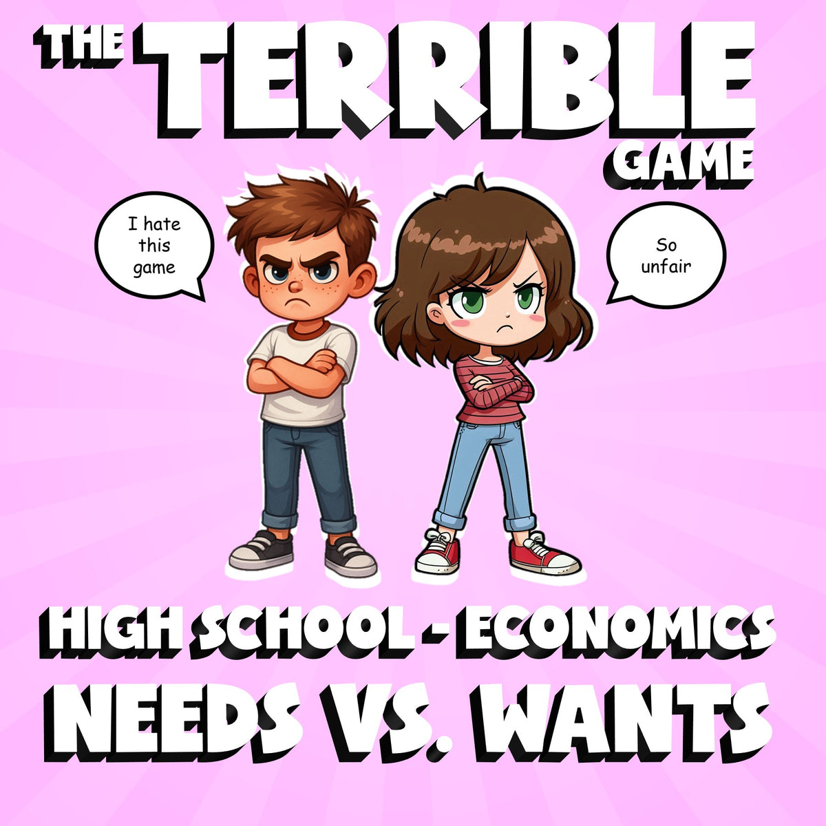 Needs vs. Wants THE TERRIBLE GAME - No Prep Economics Review Activity