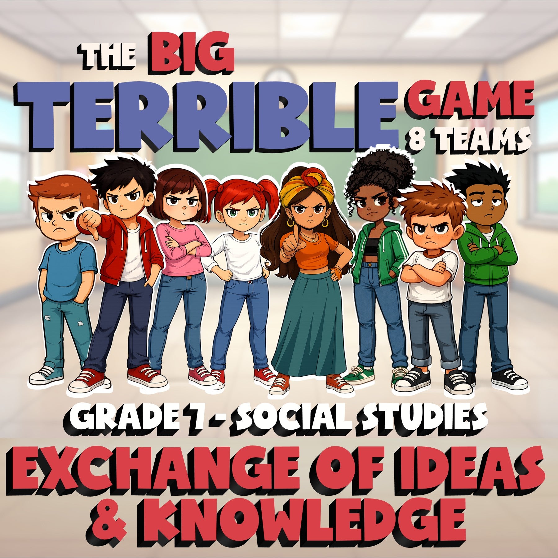 Exchange of Ideas & Knowledge BIG TERRIBLE GAME - No Prep Grade 7 Socials Review