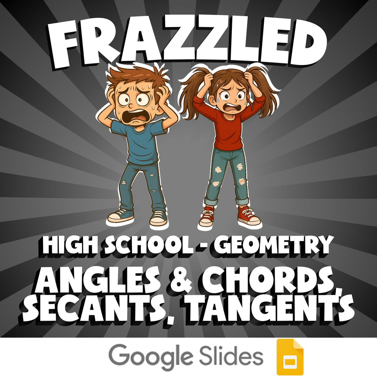 Angles & Chords, Secants, Tangents FRAZZLED Math Game - No Prep Geometry Review