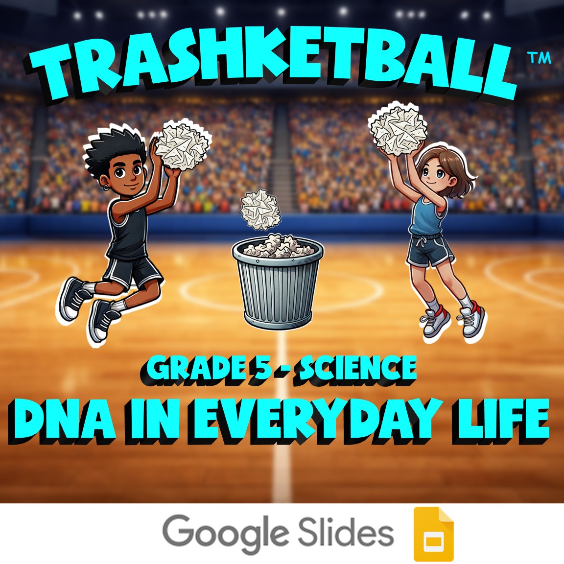 DNA in Everyday Life TRASHKETBALL Science Game - No Prep Grade 5 Review Activity