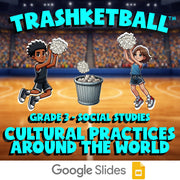 Cultural Practices Around the World TRASHKETBALL Socials Game - No Prep Grade 3