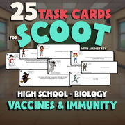 Vaccines & Immunity SCOOT TASK CARDS Science Game - No Prep Biology Review