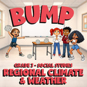 Regional Climate & Weather BUMP Socials Game - No Prep Grade 3 Review Activity