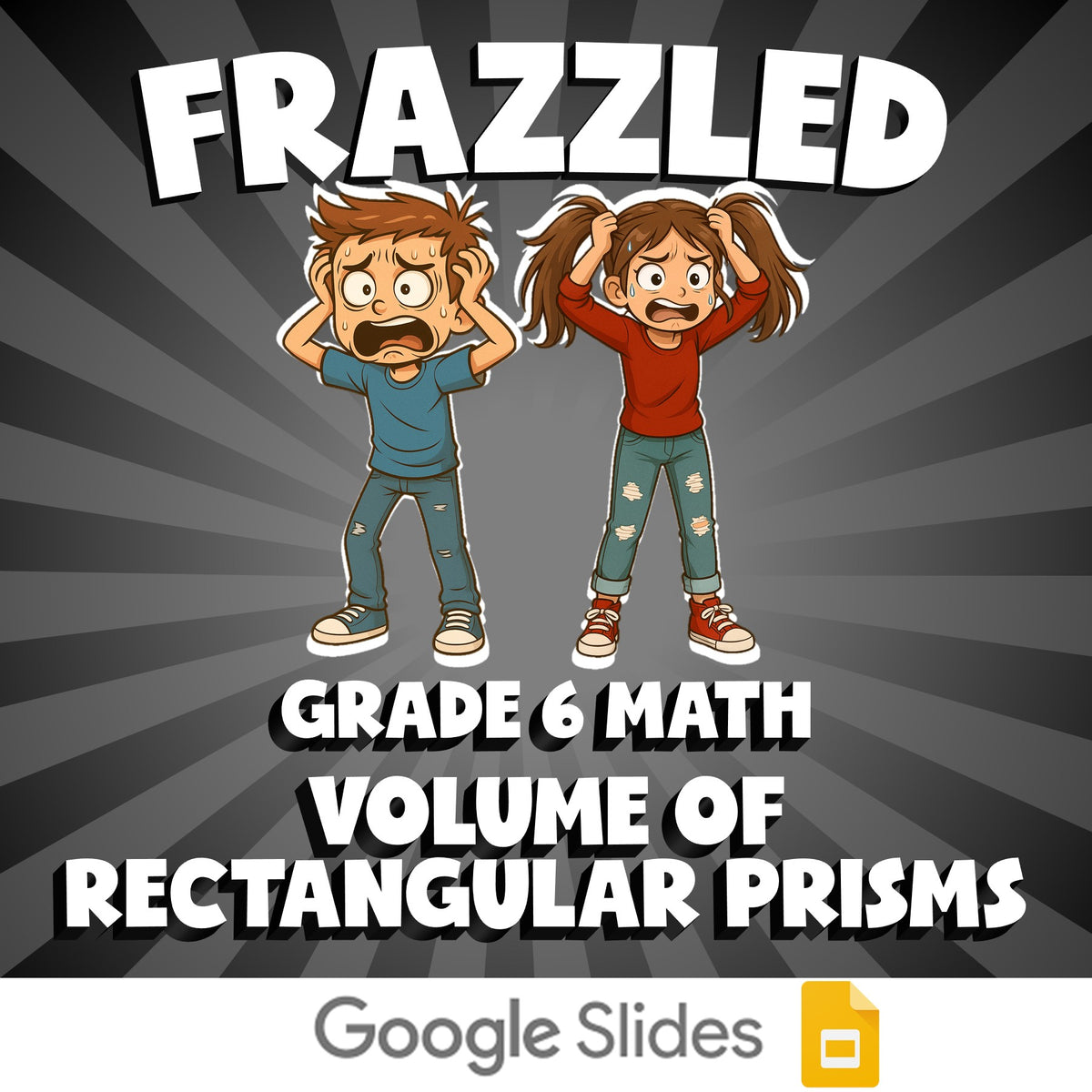 Volume of Rectangular Prisms FRAZZLED Math Game - No Prep Grade 6 Review
