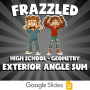 Exterior Angle Sum FRAZZLED Math Game - No Prep Geometry Review Activity