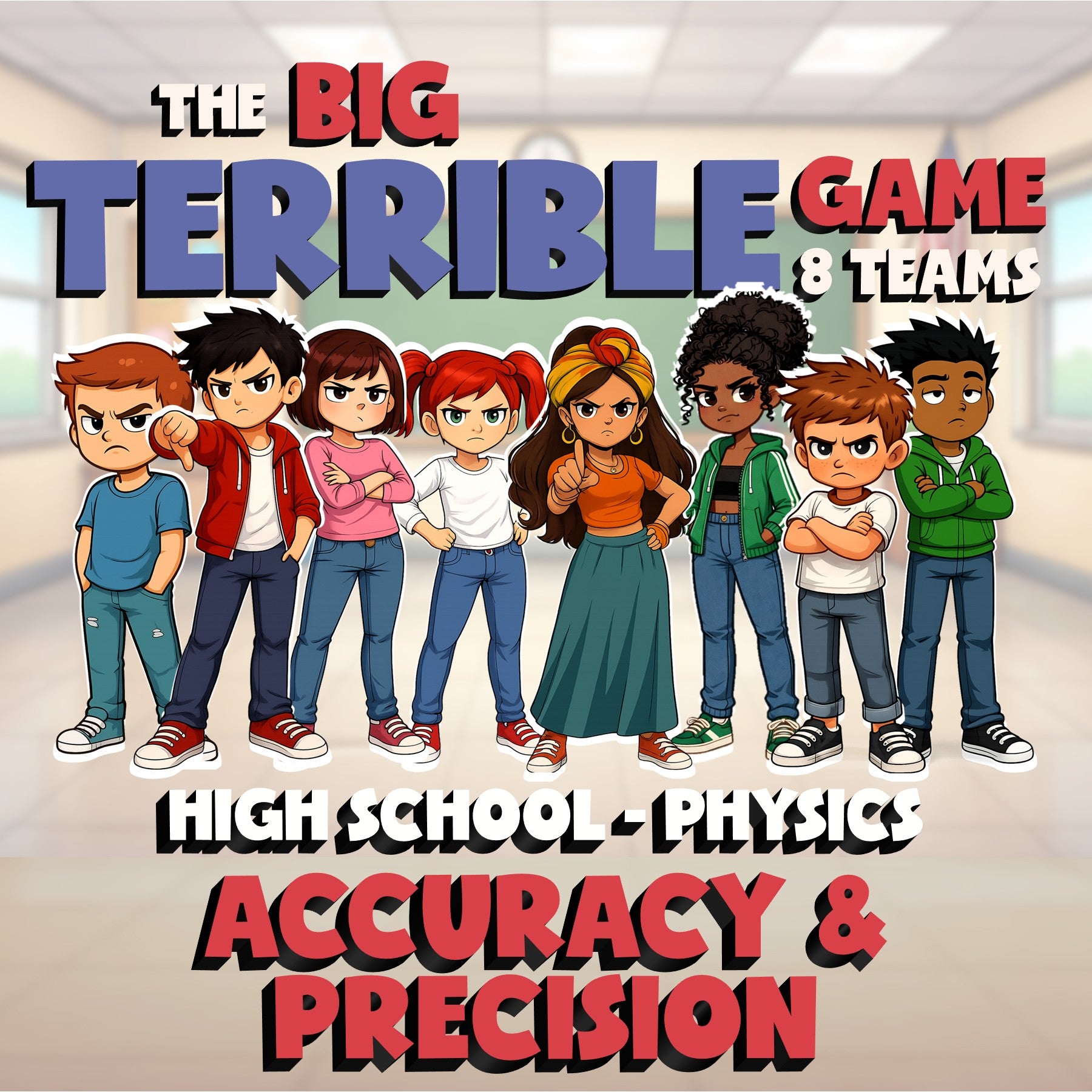 Accuracy & Precision BIG TERRIBLE GAME - No Prep Physics Science Review Activity