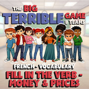 Fill In The Verb - Money & Prices BIG TERRIBLE GAME - No Prep French Exercise