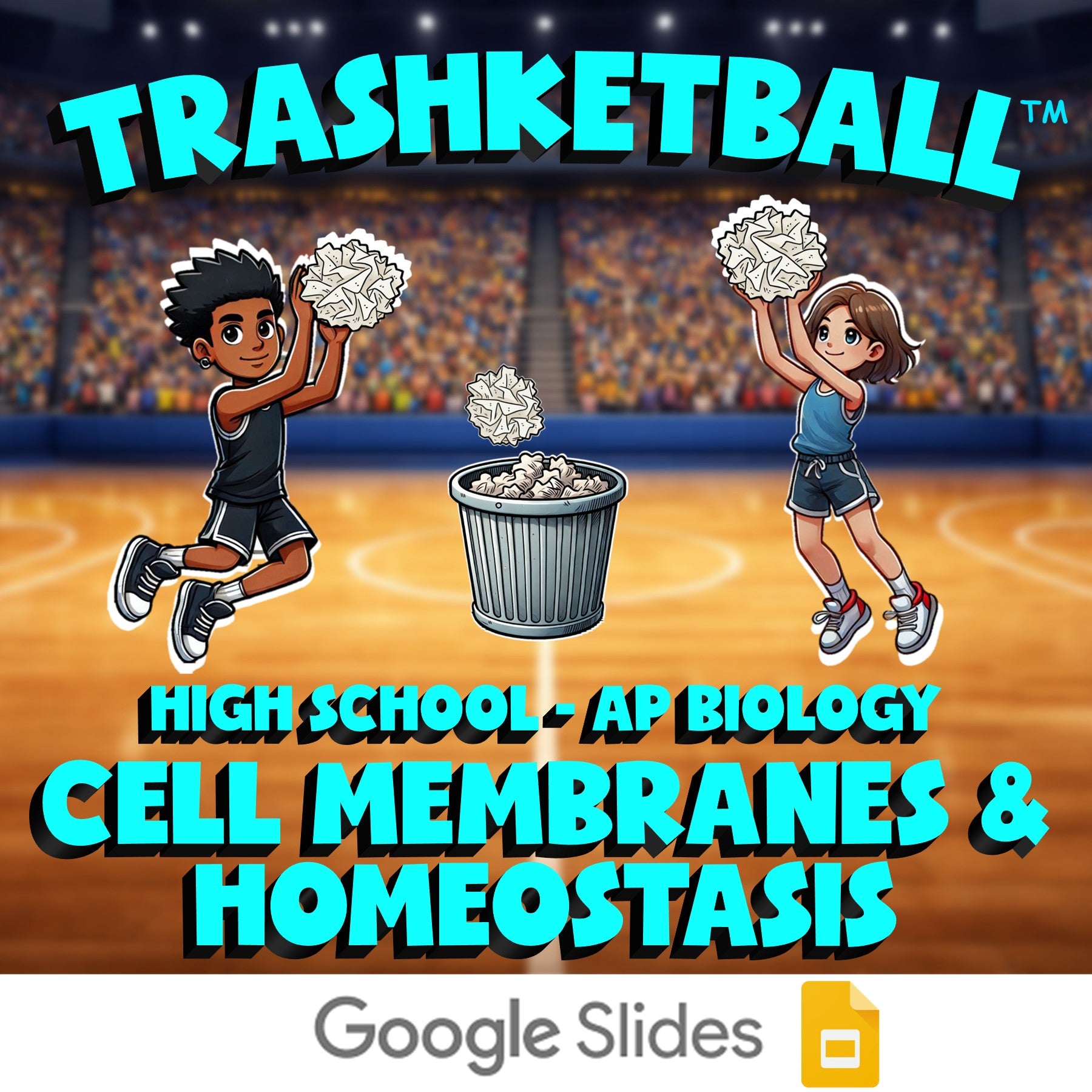 Cell Membranes & Homeostasis TRASHKETBALL Science Game - No Prep AP Biology