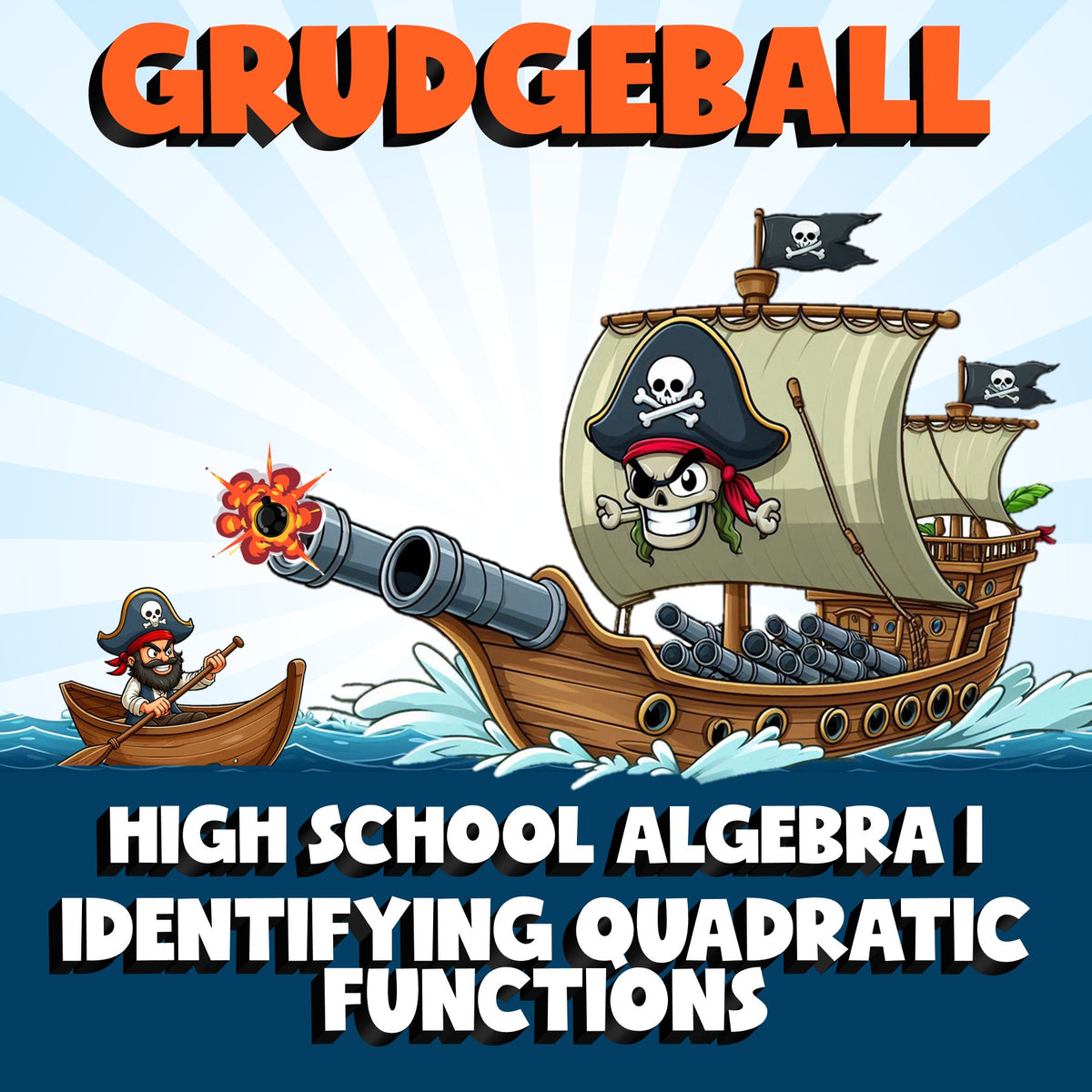 Identifying Quadratic Functions GRUDGEBALL Math Game - No Prep Algebra 1 Review