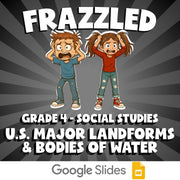 U.S. Major Landforms & Bodies of Water FRAZZLED Socials Game - No Prep Grade 4