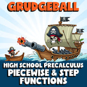 Piecewise & Step Functions GRUDGEBALL Math Game - No Prep PreCalculus Review