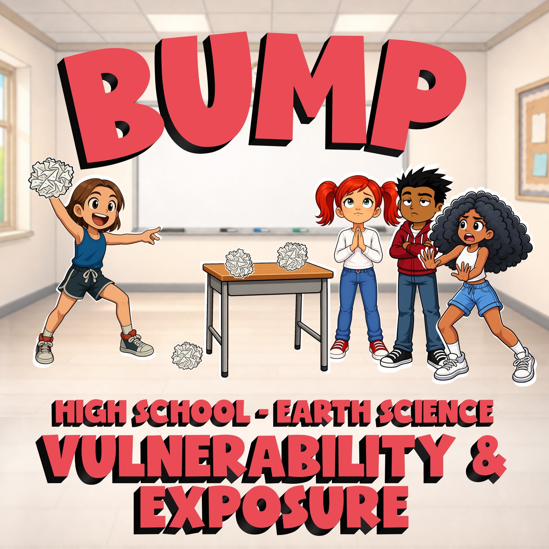 Vulnerability & Exposure BUMP Game - No Prep Earth Science Review Activity