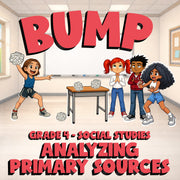 Analyzing Primary Sources BUMP Socials Game - No Prep Grade 4 Review Activity