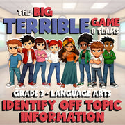 Identify Off Topic Information BIG TERRIBLE GAME - No Prep Grade 3 ELA Review