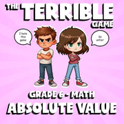 Absolute Value THE TERRIBLE GAME - No Prep Grade 6 Math Review Activity