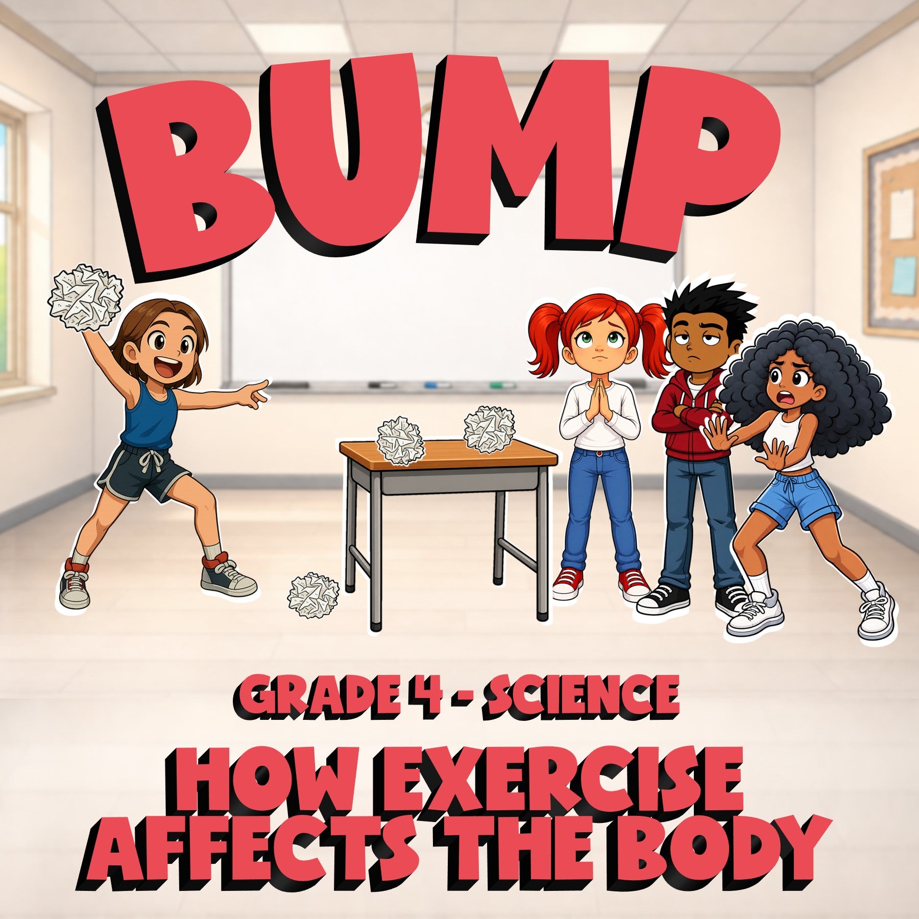 How Exercise Affects the Body BUMP Science Game - No Prep Grade 4 Review