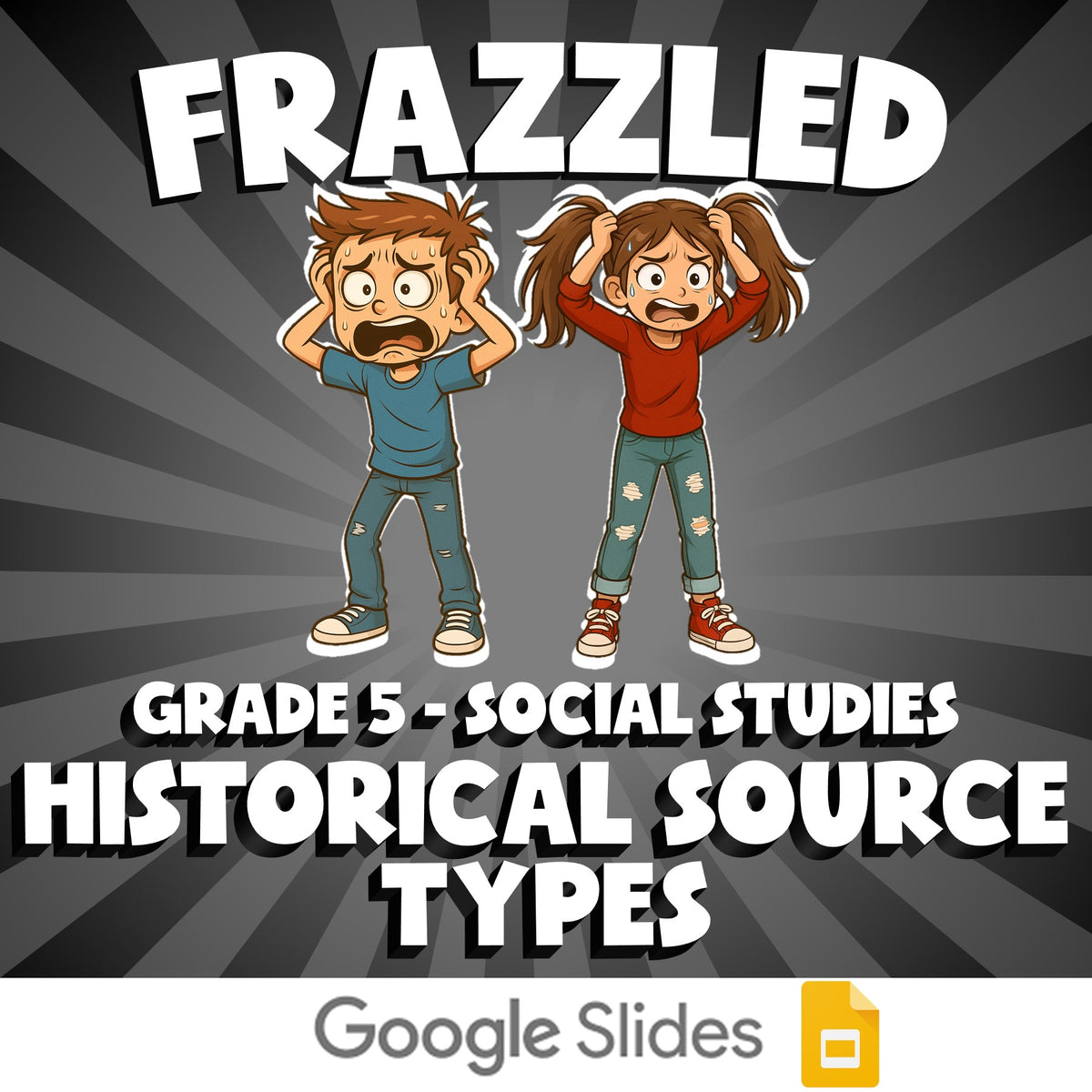 Historical Source Types FRAZZLED Socials Game - No Prep Grade 5 Review Activity