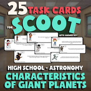 Characteristics of Giant Planets SCOOT TASK CARDS Science Game - Astronomy