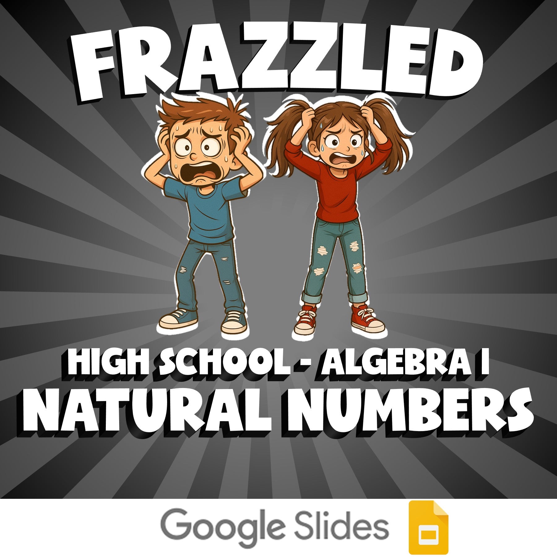 Natural Numbers FRAZZLED Math Game - No Prep Algebra 1 Review Activity