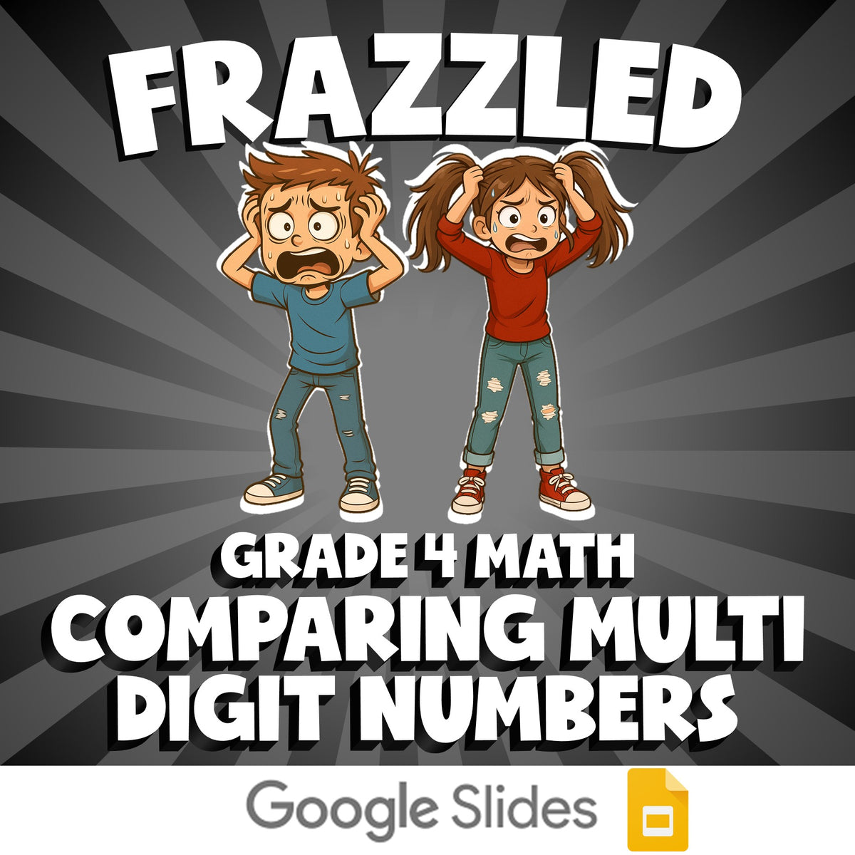Comparing Multi Digit Numbers FRAZZLED Math Game - No Prep Grade 4 Review