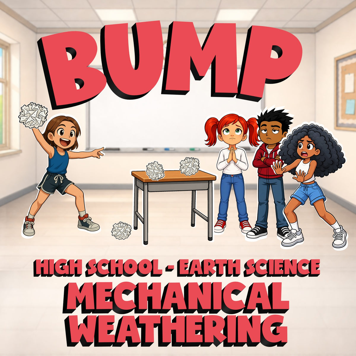 Mechanical Weathering BUMP Game - No Prep Earth Science Review Activity