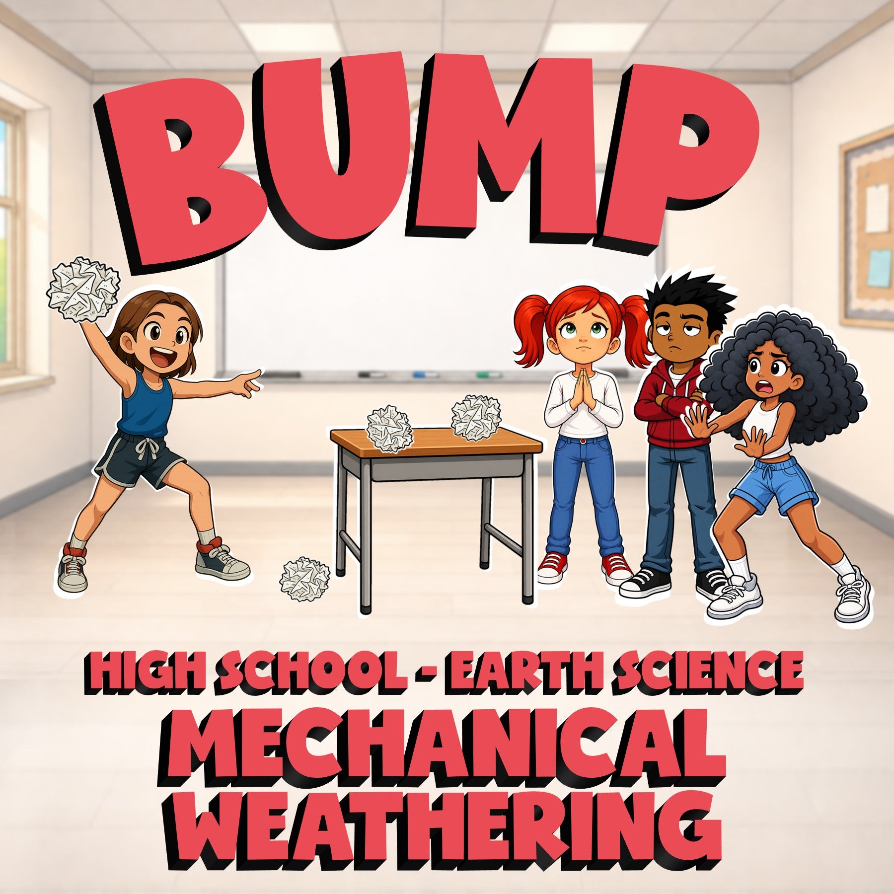 Mechanical Weathering BUMP Game - No Prep Earth Science Review Activity